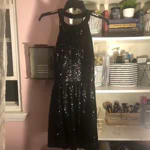 Black sequin dress